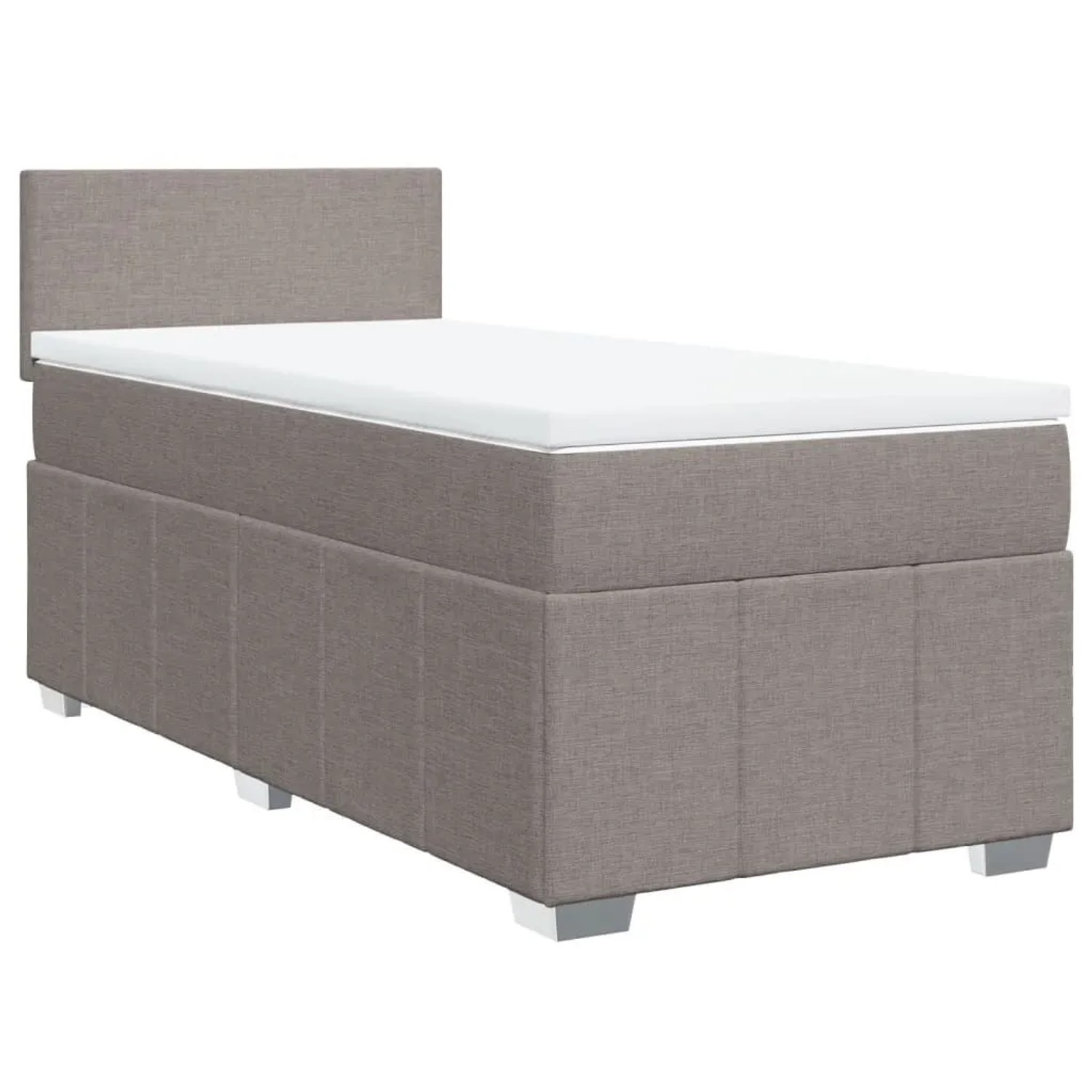 vidaXL Boxspringbett mit Matratze Taupe 80x200 cm Stoff 3289192 günstig online kaufen