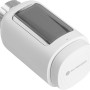 Elektrisches Thermostatventil HeimSync Bluetooth für Heizungs-Installation in Weiß.