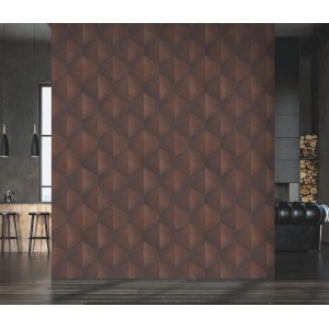 Guido Maria Kretschmer Vliestapete Prisma in Bronze mit 3D-Effekt.