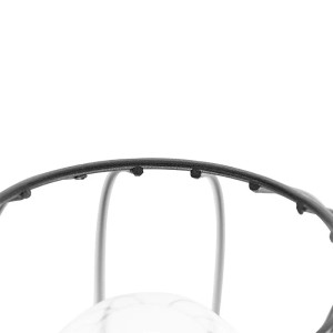 Detailaufnahme der schwarzen QAZQA Margarita Tischlampe im Industrie-Design.