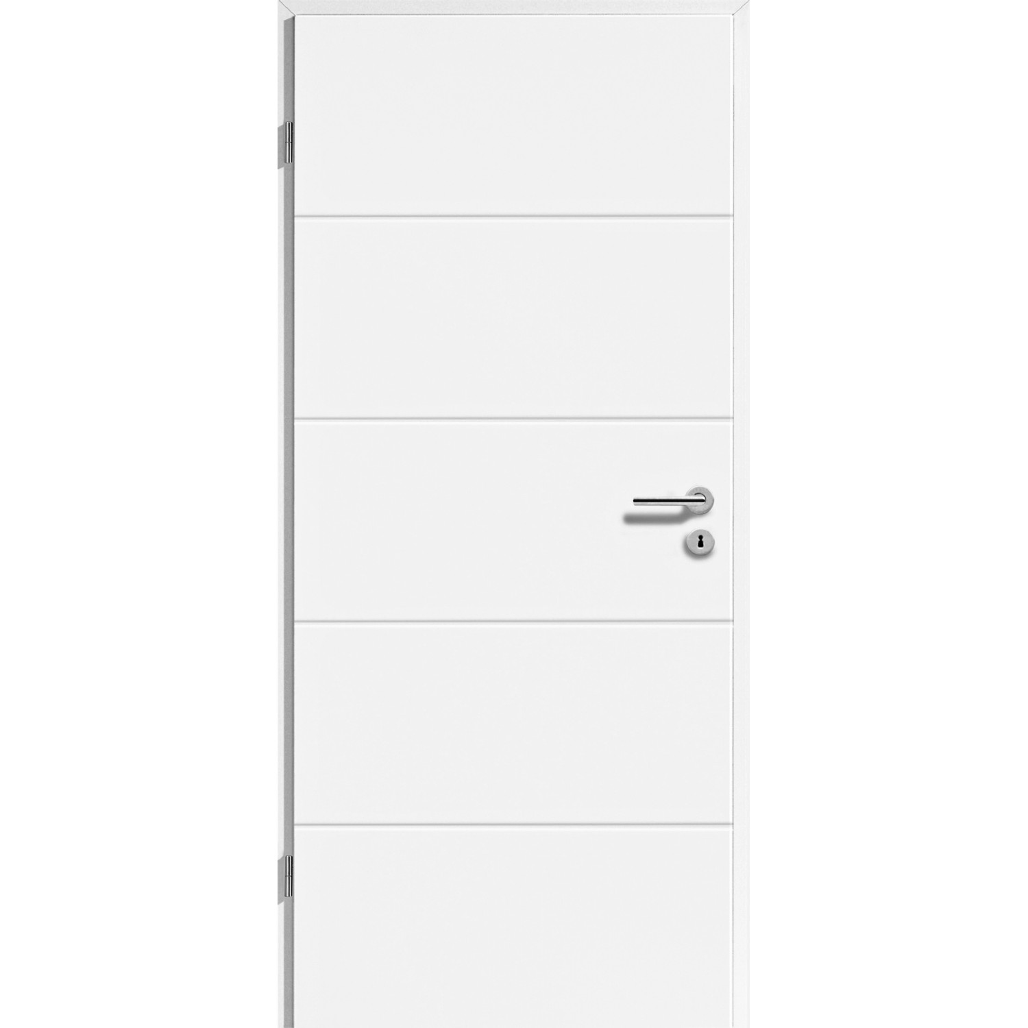 Zimmertür (5505) Straight Line Weiß Röhrenspan 86 cm x 198,5 cm Anschlag Links
