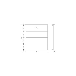 Technische Zeichnung: Eclipse Bodenplatte Volcano für Gartenduschen, Zubehör für Außenduschen.