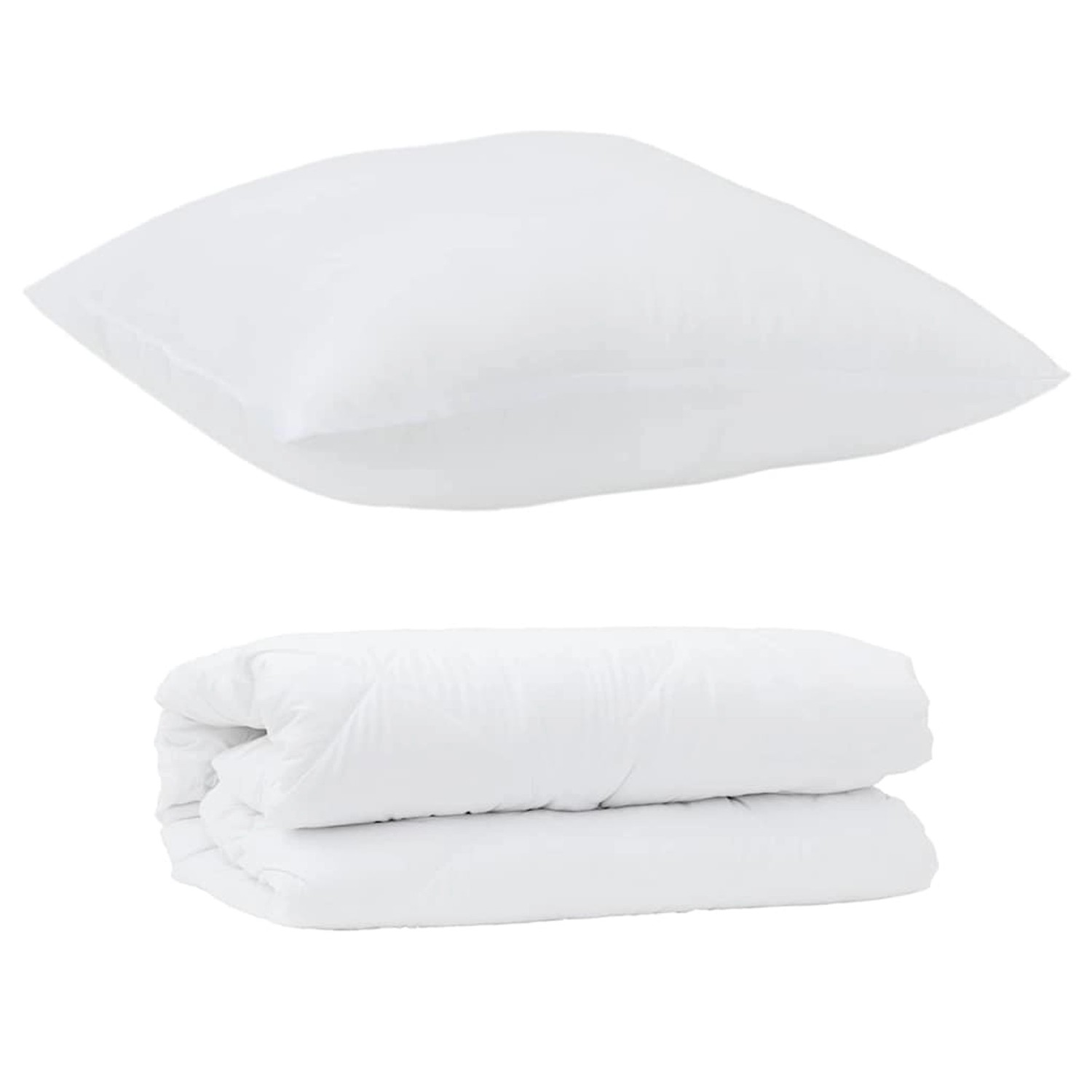 vidaXL Bettdecken Set mit Kissen 2-Tlg Weiß Mikrofaser 3376851 günstig online kaufen