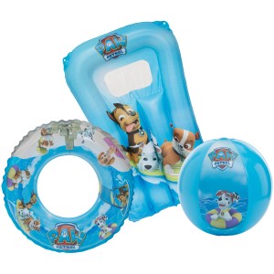 Happy People Paw Patrol Strandset: Wasserball, Schwimmring und Luftmatratze für Kinder.