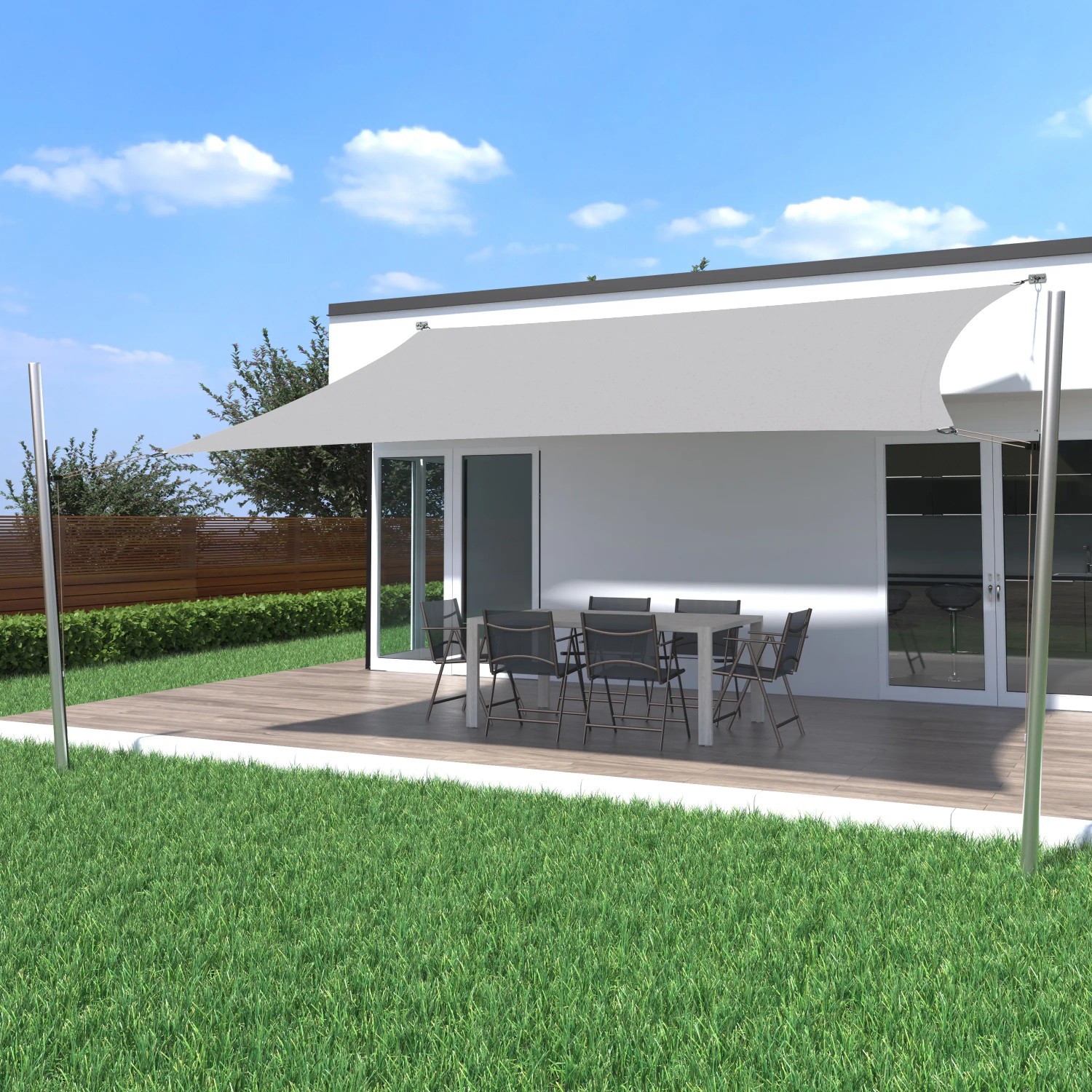 GAIJUAN Sonnensegel 1,4x4 M – 95 % UV-Schutz, Wasserdicht, Mit 4 Seilen, Für Garten, Terrasse & Camping
