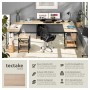 Tectake Schreibtisch Hamilton im Industrial Style, Holz und Stahl, Eiche Sonoma