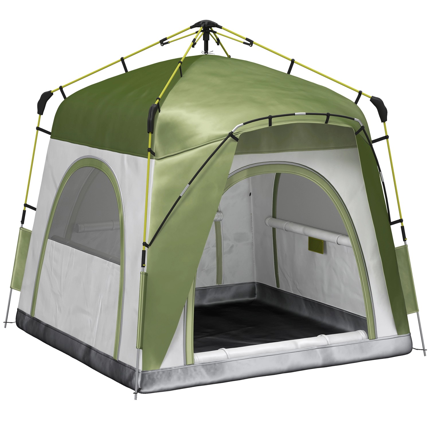 Outsunny Campingzelt Polyester Aluminium 240L x 240B x 199H cm günstig online kaufen