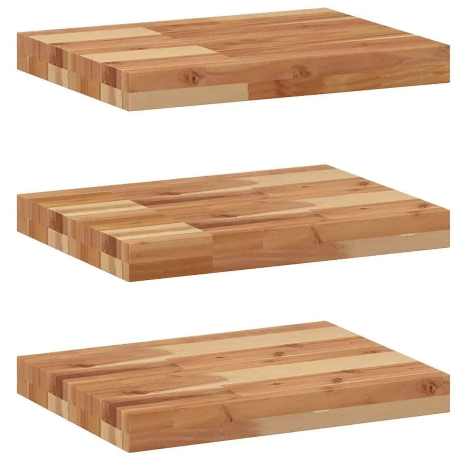 vidaXL Schweberegale 3 Stk 40x30x4 cm Massivholz Akazie Ölbehandelt 3279605