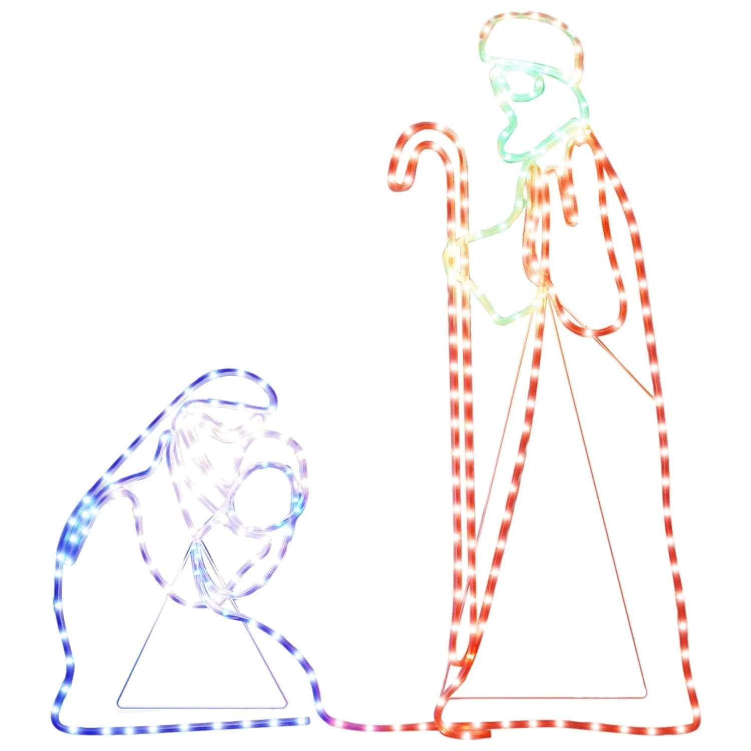 vidaXL LED-Silhouette Maria und Josef 264 LEDs 40x55&38x100 cm 343283