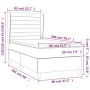 vidaXL Boxspringbett dunkelbraun (80x200 cm) mit Matratze und Kopfteil. Bett für erholsamen Schlaf.
