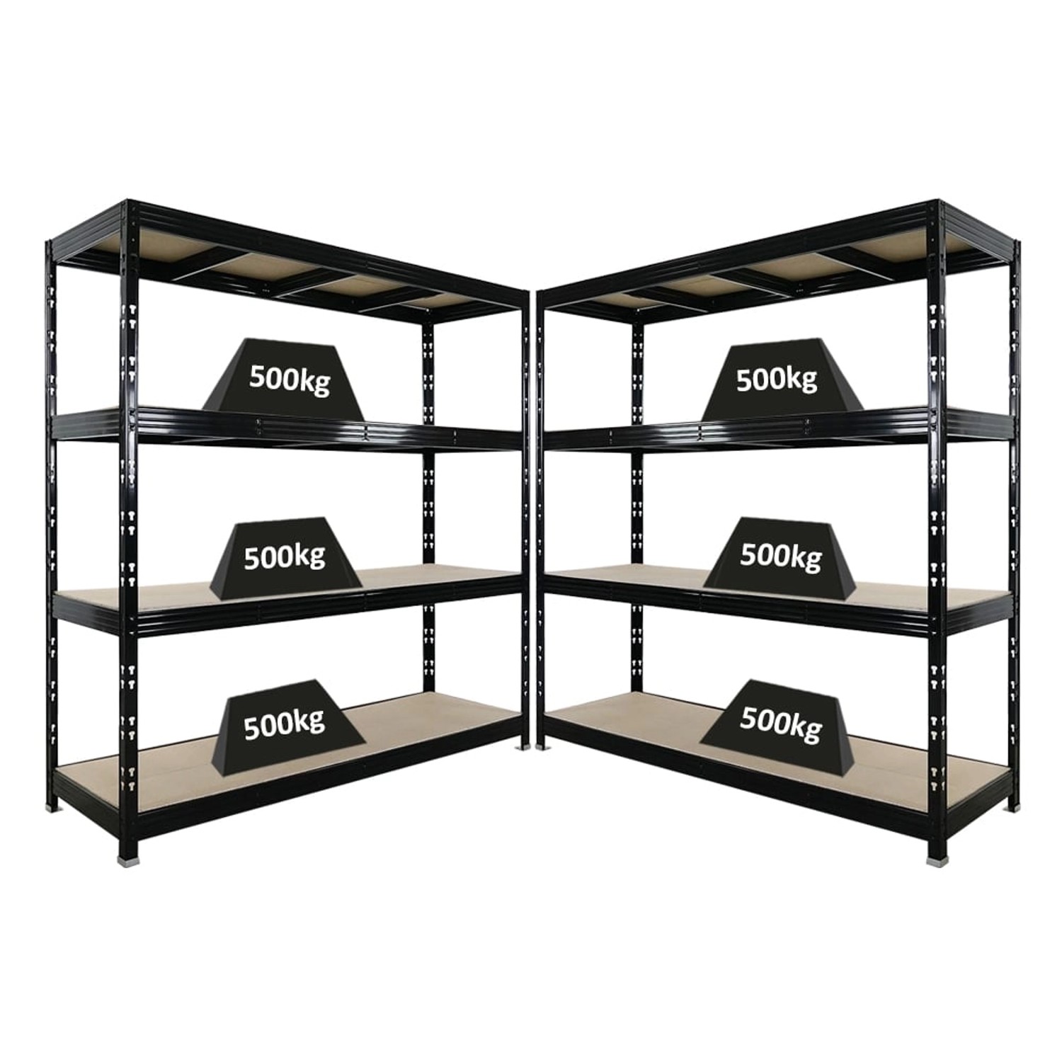 PROREGAL Mega Deal 2x Profi Schwerlastregal Rhino HxBxT 200x200x60cm 4 Span günstig online kaufen