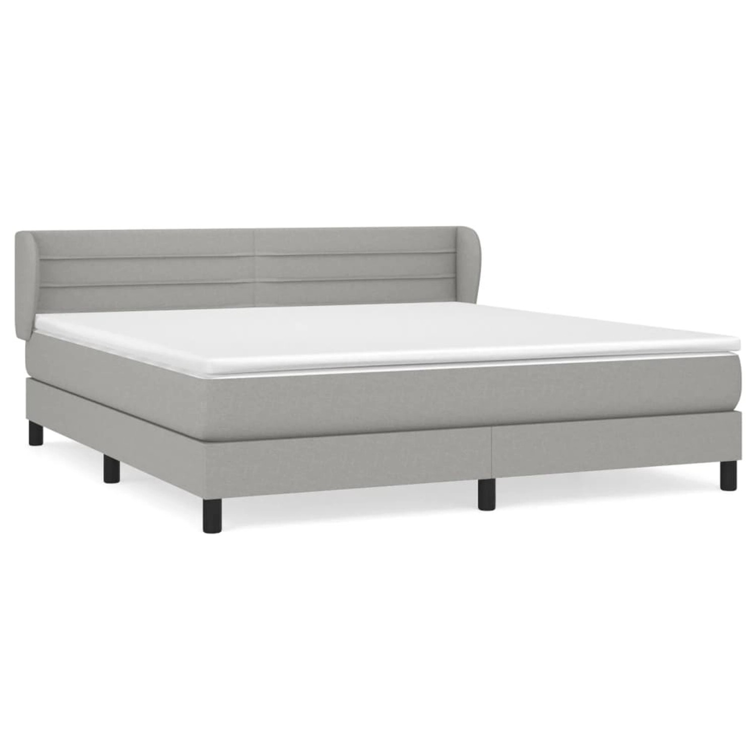 vidaXL Boxspringbett mit Matratze Hellgrau 180x200 cm Stoff1399667 günstig online kaufen