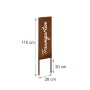 Relaxdays Gartenstecker Eisen Rostbraun Wetterfest 115 cm x 28 cm_4