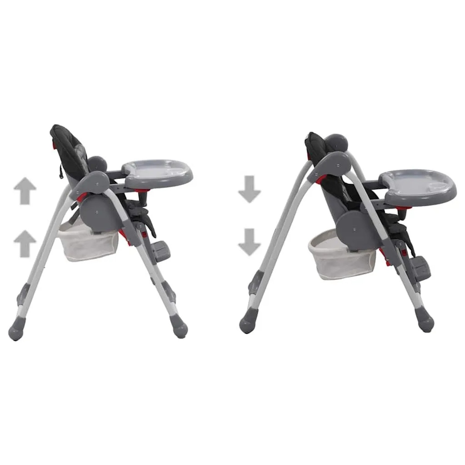 vidaXL Baby-Hochstuhl Grau 10188_4