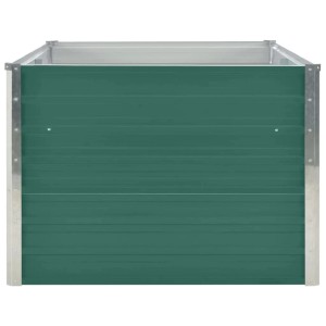 Grünes vidaXL Hochbeet aus Stahl, 160x80x45 cm, ideal für Garten, Balkon und Terrasse.