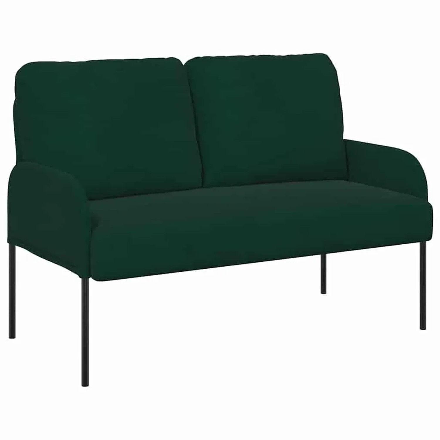 vidaXL Sofas mit Kissen 110cm Dunkelgrün Sperrholz 42023457