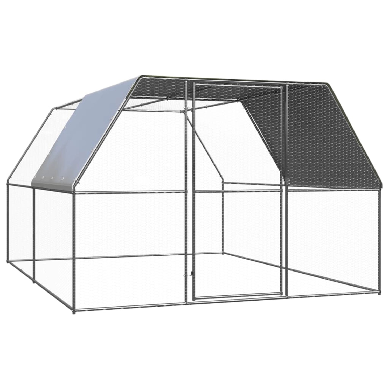 vidaXL Outdoor-Hühnerkäfig 3x4x2 m Verzinkter Stahl Modell 2