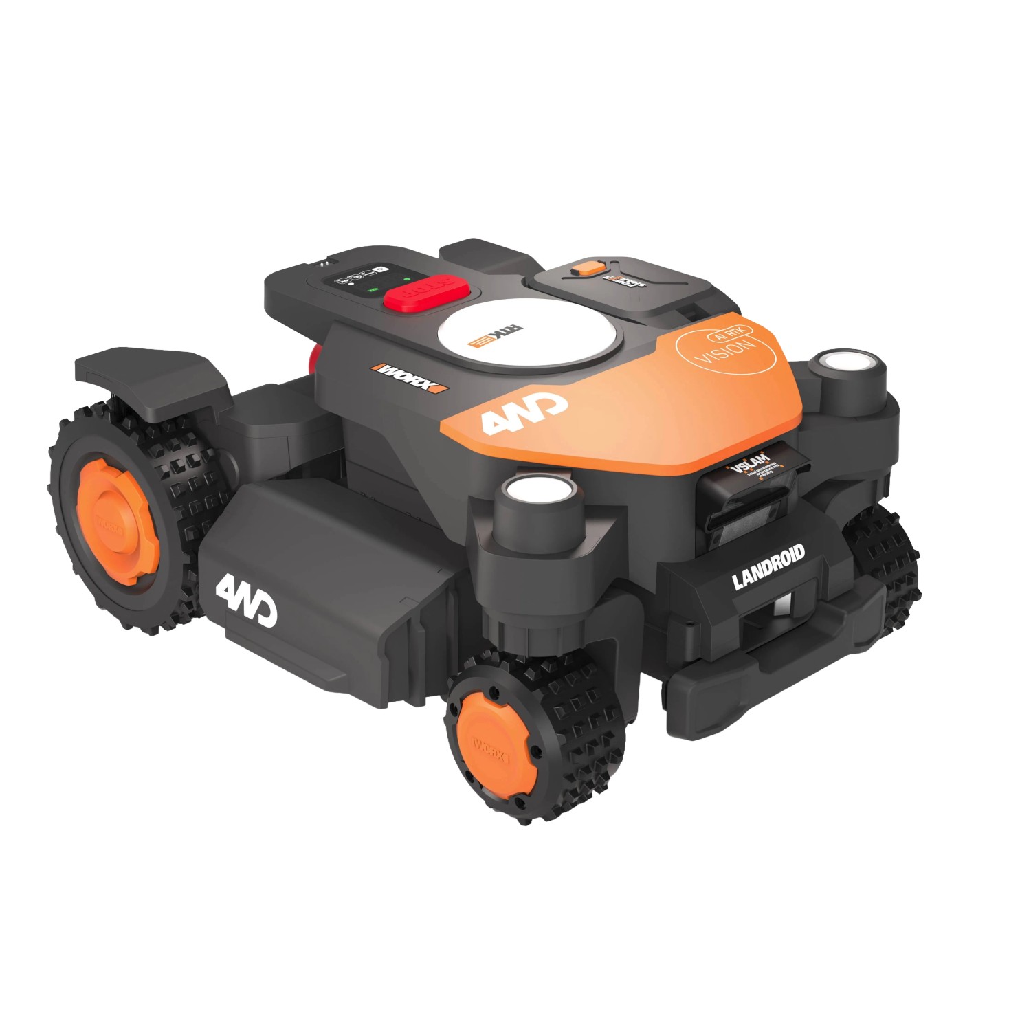 Worx Mähroboter WR340E M600 4WD Landroid Vision Cloud, Allrad, ohne Begrenzungskabel.