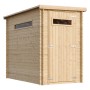Timbela Gartenhaus Holz M306A, 2,63 m², unbehandelt mit Tür und Fenster