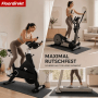 Floordirekt Bodenschutzmatte Sparta als Unterlage für Fitnessgeräte und zum Schutz des Bodens.