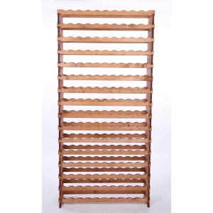 Weinregal VINOTECA FLEX PRO aus Kiefernholz, geölt, für 160 Flaschen auf 16 Ebenen.