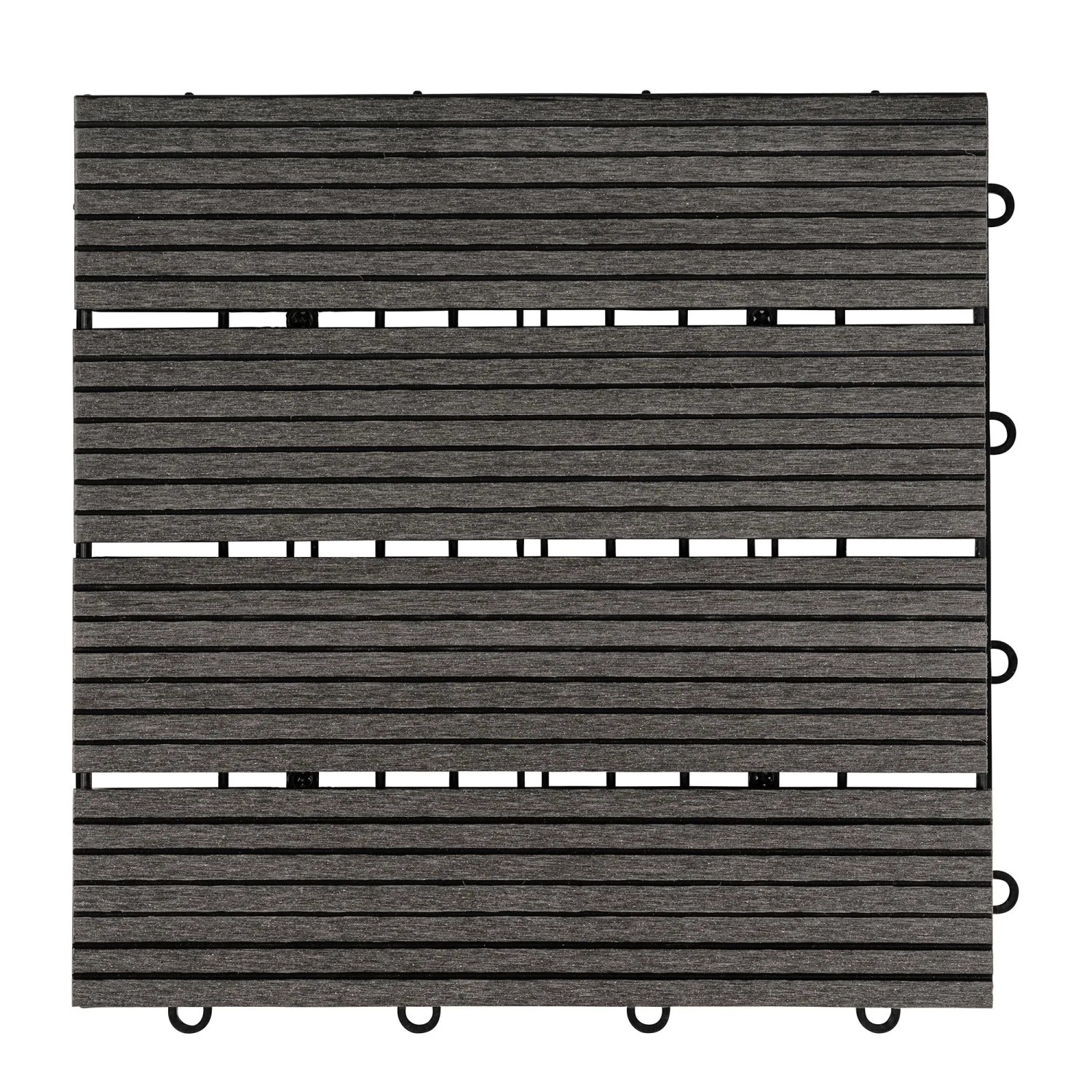 Home Deluxe WPC-Klickfliesen Bavaro Holzoptik Anthrazit 1 m²