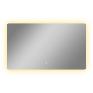 Aica Sanitär Badspiegel 120x70 cm mit LED-Beleuchtung und Touch-Funktion.