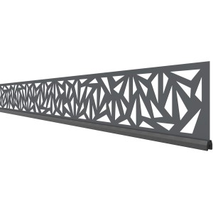 System Dekorprofil Trigon, anthrazit, 180 cm, für Zaunbau & Sichtschutz.