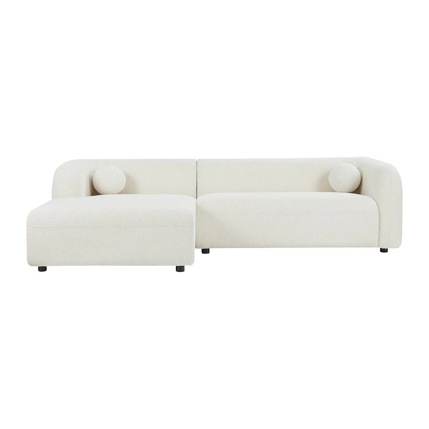 Vente-unique Sofa Ohne Schlafmöglichkeit Ovotas Elfenbeinfarben 270 cm
