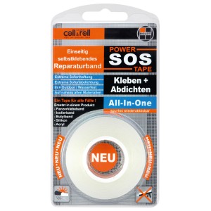 Boldt Reparaturband TurboSos 1,5m: Selbstklebendes Dichtband für schnelle Reparaturen im Innen- und Außenbereich.