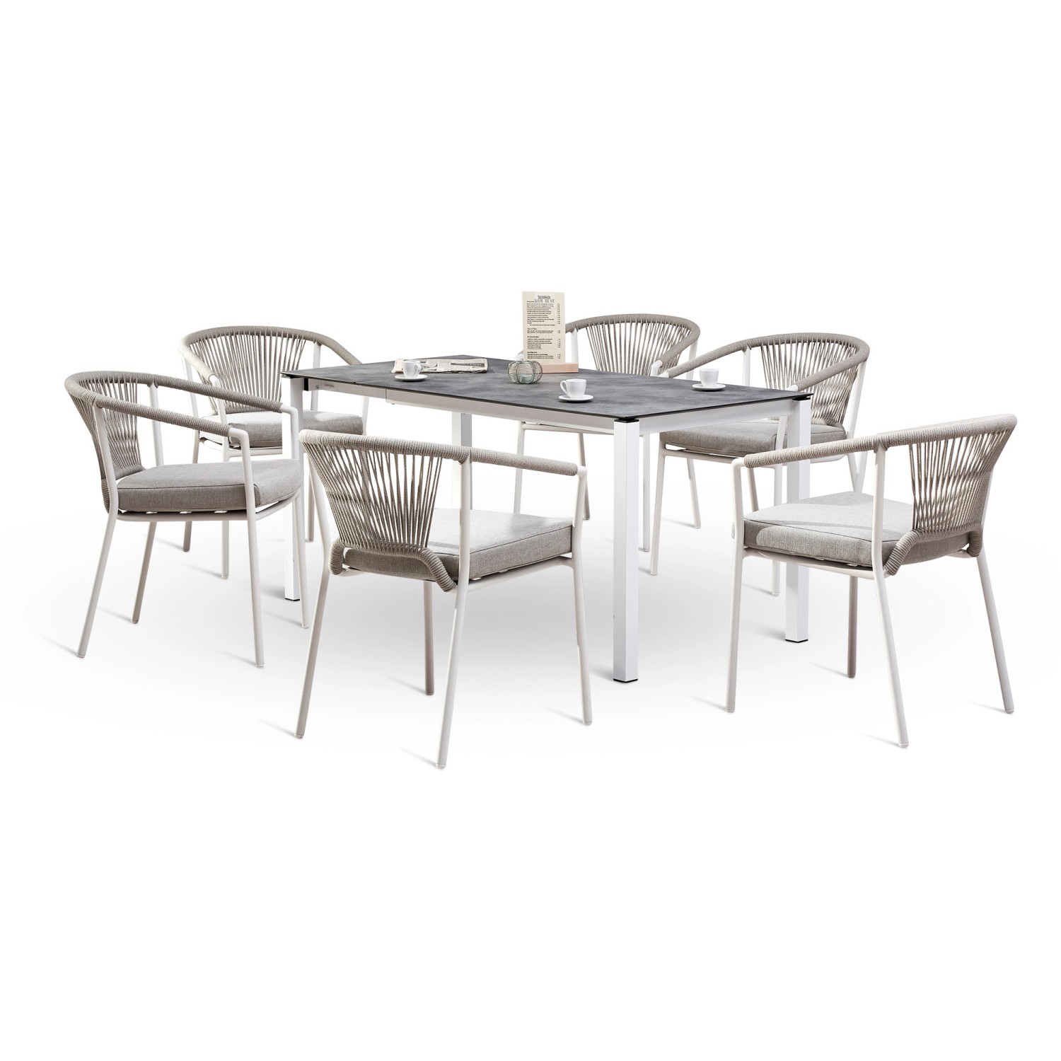 Best Dining-Gruppe Matera/Palazzo 7-tlg. Weiß