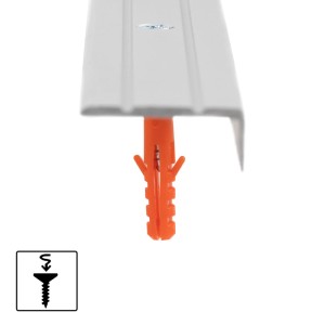 KARAT Winkelprofil, Silber, vorgebohrt, mit Dübel. Ideal für Kanten und Abschlüsse.