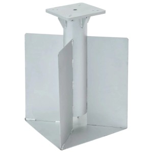 vidaXL Bodenhülse für Sonnenschirm Silbern 27,5x27,5x45 cm Stahl 4003368