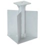 vidaXL Bodenhülse für Sonnenschirm Silbern 27,5x27,5x45 cm Stahl 4003368
