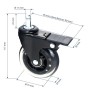 HMF 6810 Bürostuhl Rollen 5er Set 11 mm Schwarz_2