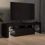 Schwarzer VidaXL TV-Schrank mit LED-Beleuchtung, 140x36,5x40 cm, für Wohnzimmer.