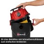 Einhell TC-VC 2555 A Nass-Trockensauger mit abgenommenem Oberteil, Filter sichtbar.