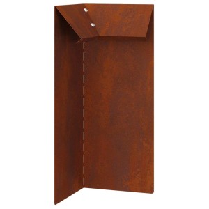 vidaXL Schneckenzaun Rostig 10 x 10 x 25 cm Wetterfeststahl 874877