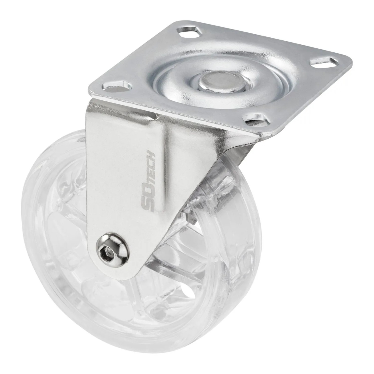 SOTECH Lenkrolle RAPID Ø75 mm Transparent Belastbar Bis 35 Kg