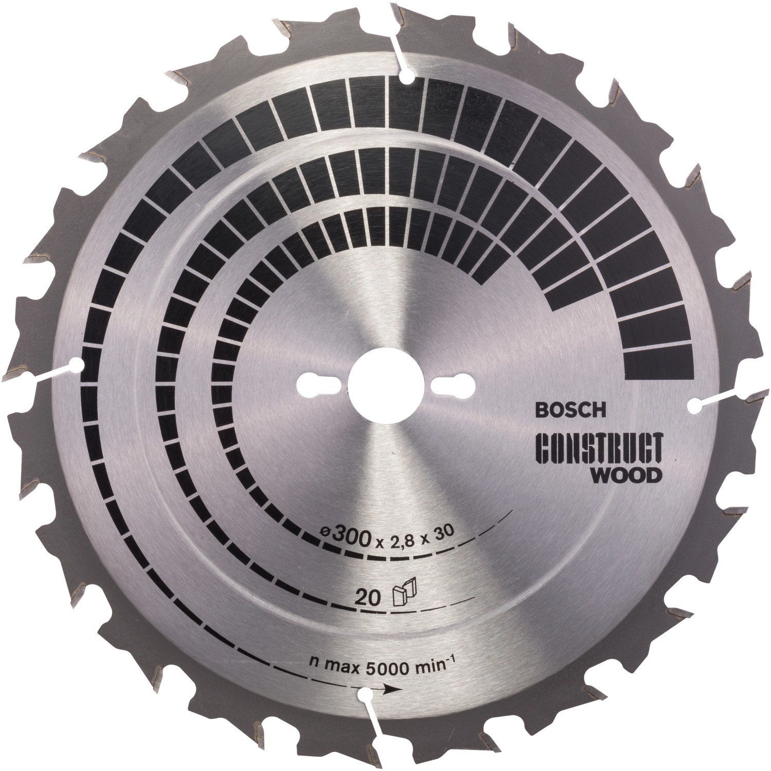 Bosch Kreissägeblatt Construct Wood 300 x 30 x 2,8 mm 20 Zähne günstig online kaufen