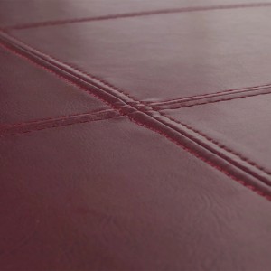 BERLINLODGE Aufbewahrungs-Truhe Sitzbank Lars 45x112x45cm Rot Leder & Kunstleder