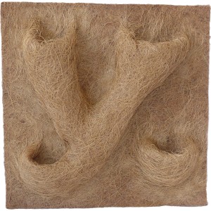 Kokosfaser Rückwand 50x50 cm für Terrarien mit 4 Pflanzmulden.