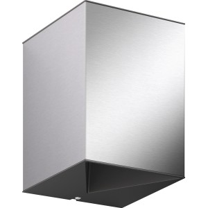 Moderne Philips myGarden LED-Außenwandleuchte aus Edelstahl, quadratisches Design.