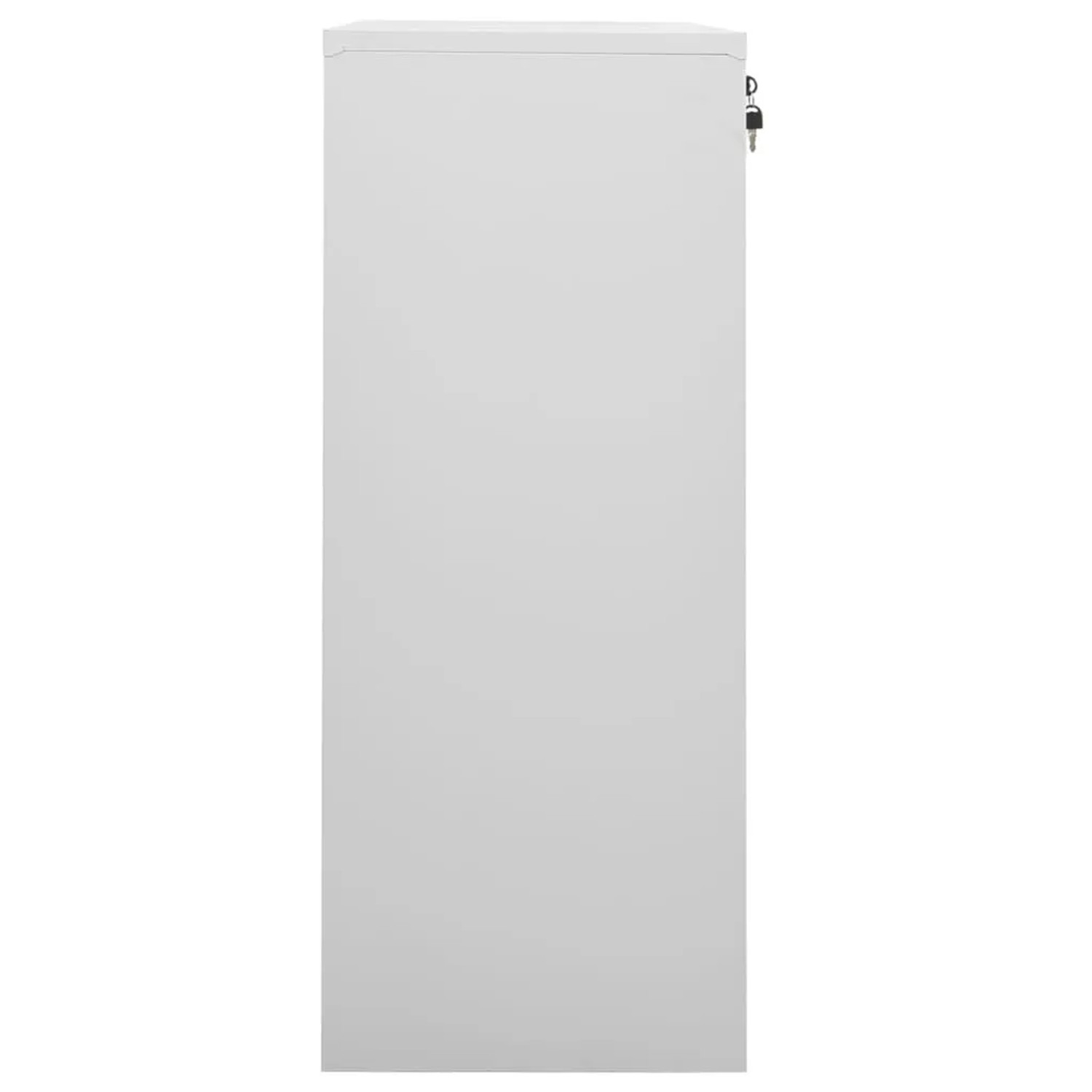 Hellgrauer vidaXL Büroschrank aus Stahl, 90x40x102 cm, mit Schlüssel.