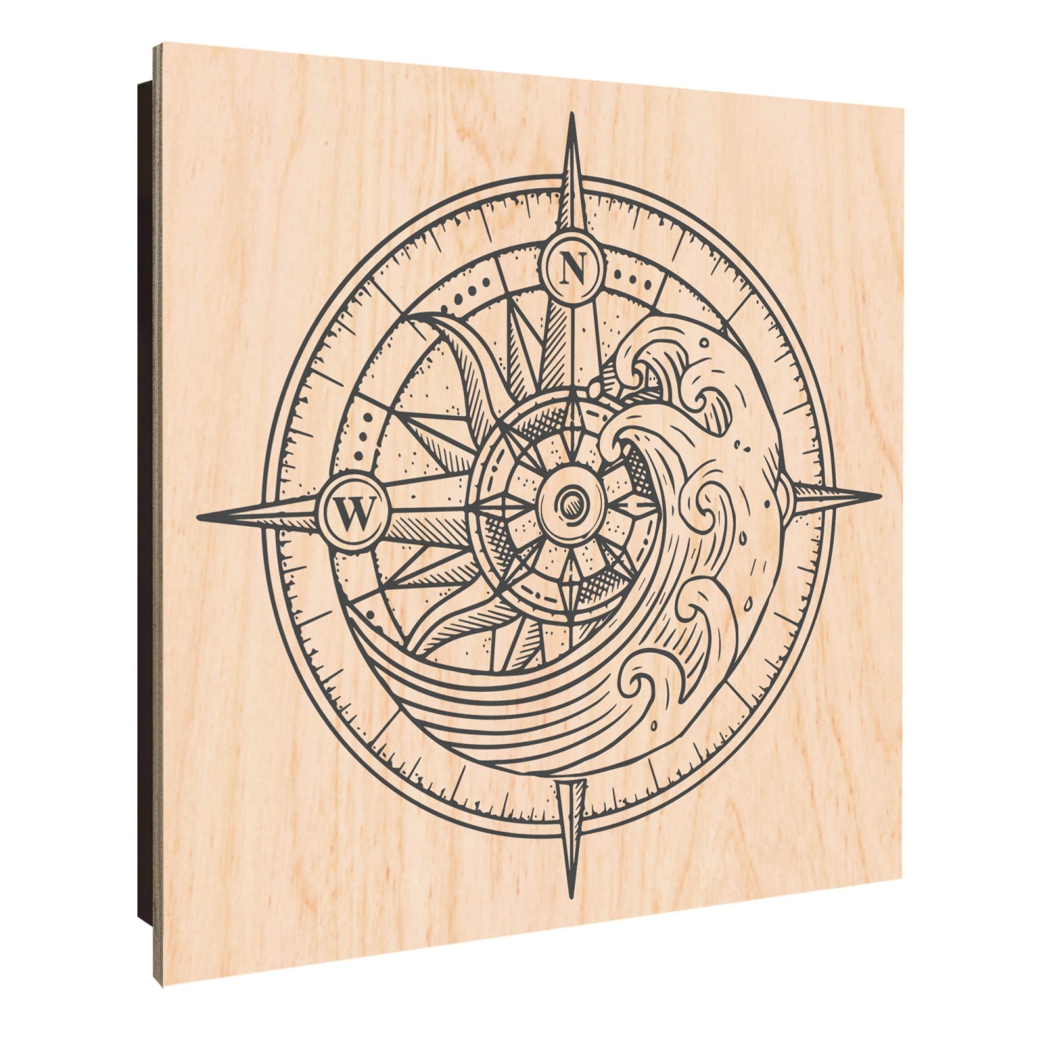 Banjado Großer Schlüsselkasten Holz 30x30cm Schwarz Scharnier Links 50 Hake günstig online kaufen