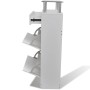 vidaXL Schuhschrank mit Schubfach und Oberem Glasregal Holz Weiß 241244_5