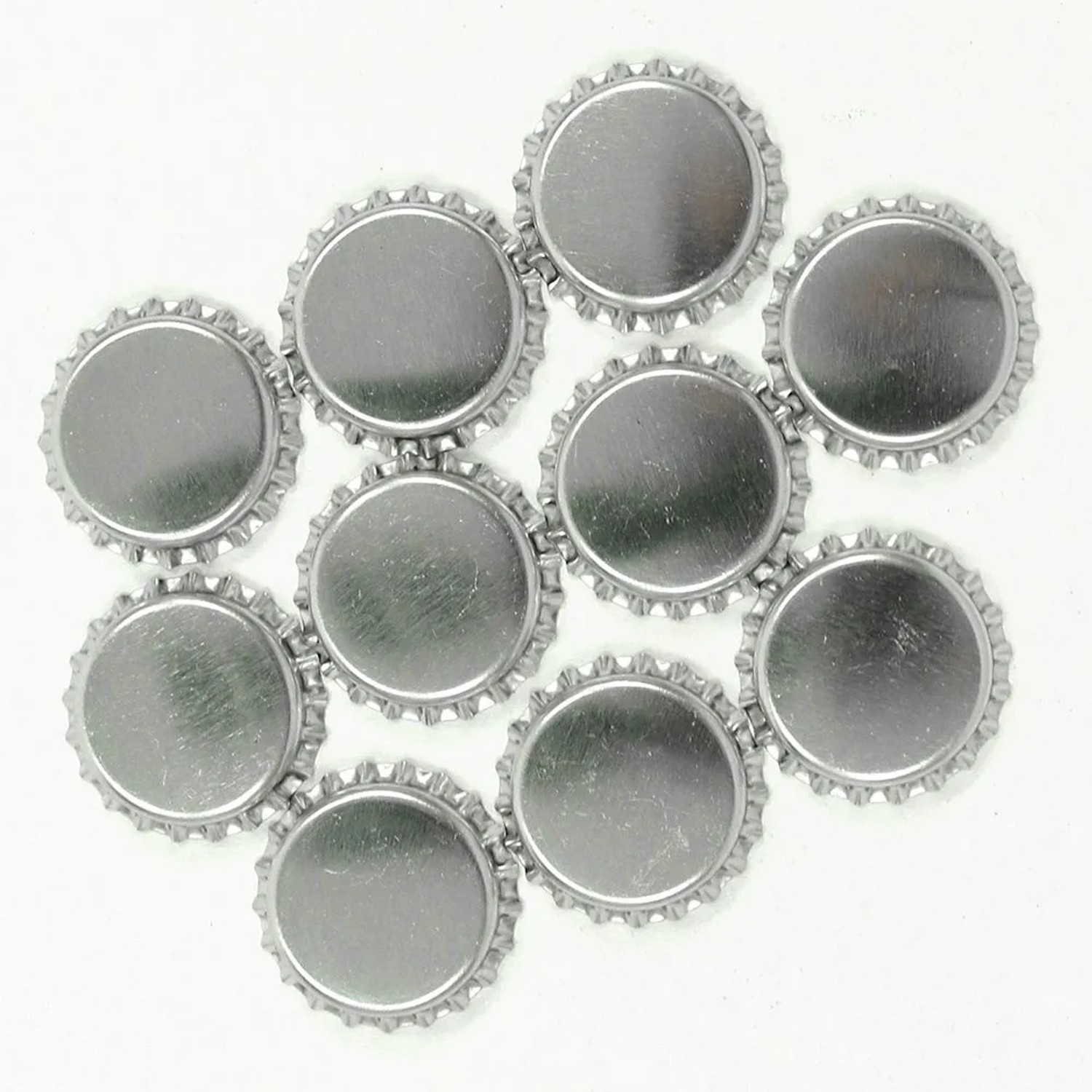 Dekohelden24 500 Stück Standard Kronkorken Ideal zum Bierbrauen in Silber Durchmesser 26 MM