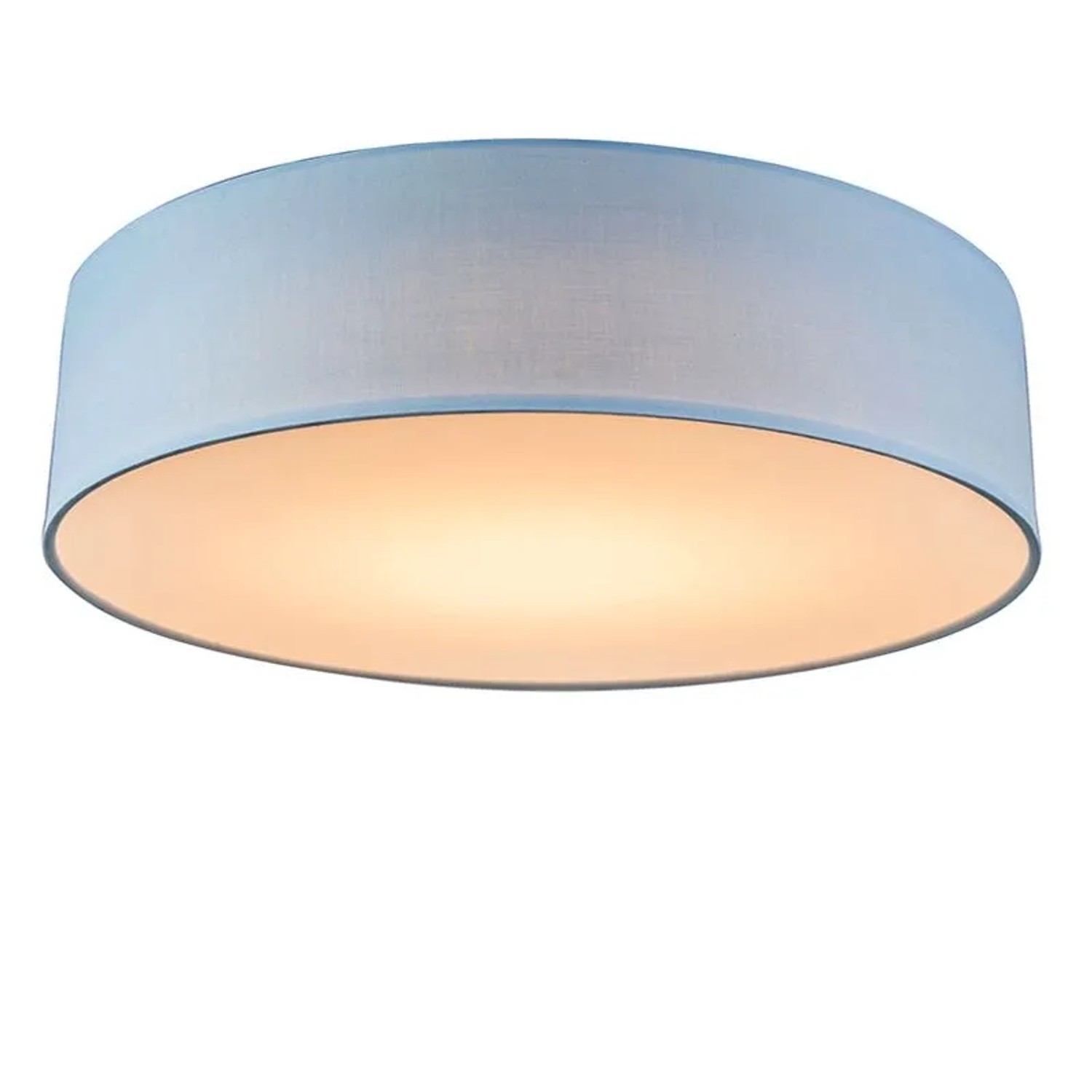 QAZQA Deckenleuchte Blau 40 cm inkl  LED Drum LED
