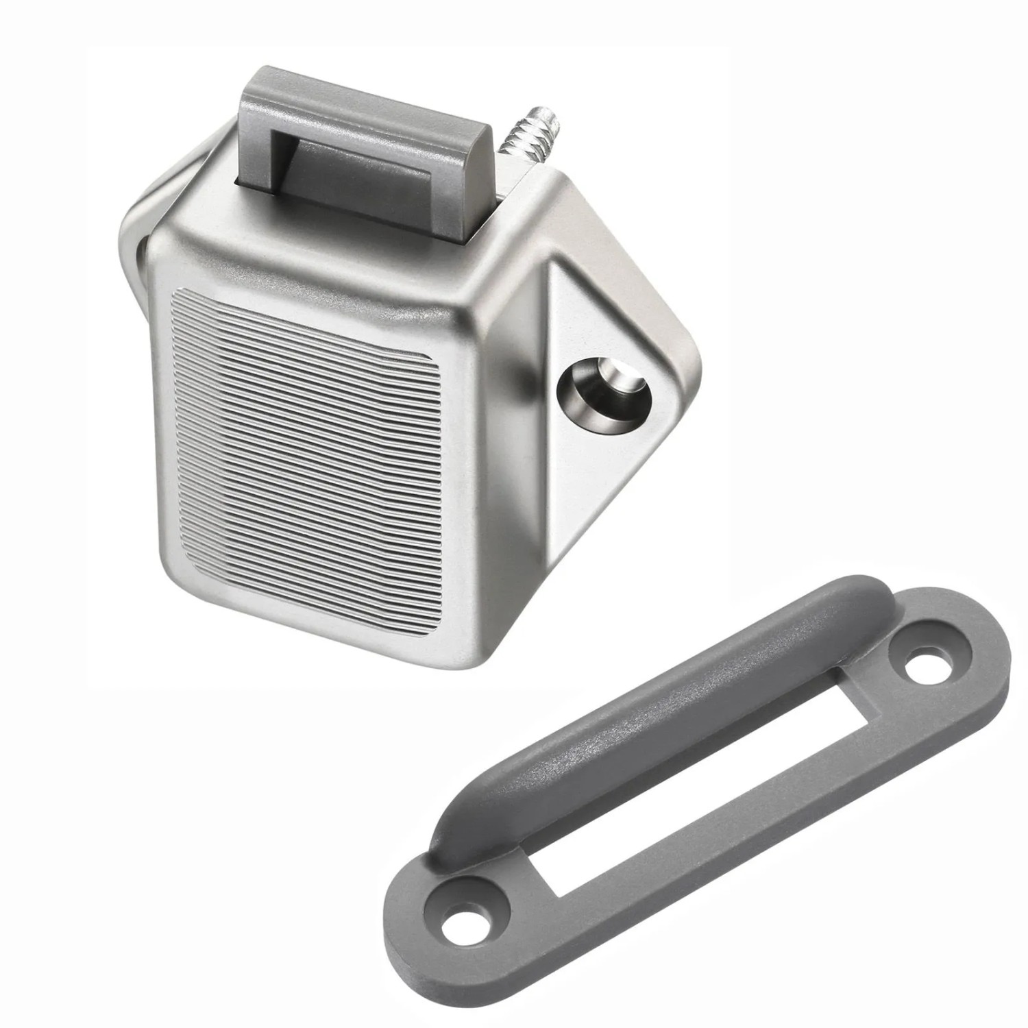 SOTECH Push Lock Mini Schloss 47,4 x 34,4 x 19,7 mm Edelstahloptik für Boot und Caravan