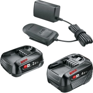 Bosch 18V Starter-Set: 2.0Ah & 4.0Ah Akkus mit Ladegerät, für Bosch Akku-Werkzeuge.